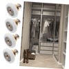 WOONEKY Bathroom Accessories 4pcs Curved Shower Door Roller Replacement Parts