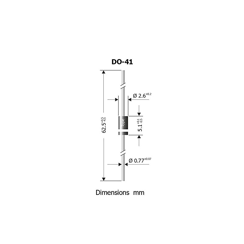 Gratux Diode 1N4007 DO-41 Axial Guard Junction Standard Rectifier Diode