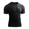 NELEUS Men's 3 Pack Compression Baselayer Athletic Workout T Shirts,5022,Black,Black,Black,S