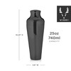 Viski Parisian Cocktail Set, 25 oz Black Gunmetal Stainless Steel