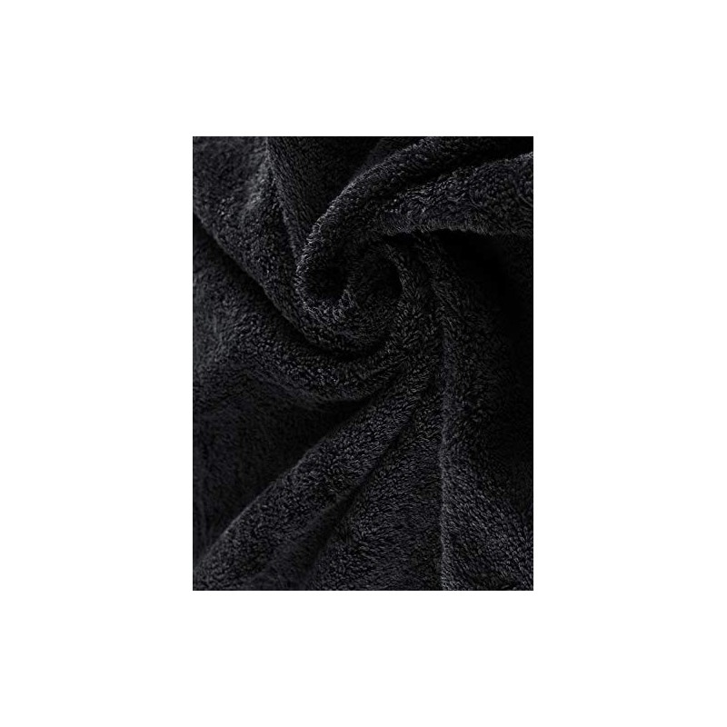 herzbach home Deep Black Collection Sauna Towel Extra Long 80