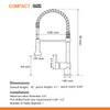 OWOFAN Kitchen Faucets, Commercial Brushed Nickel Stainless Steel Pull Down