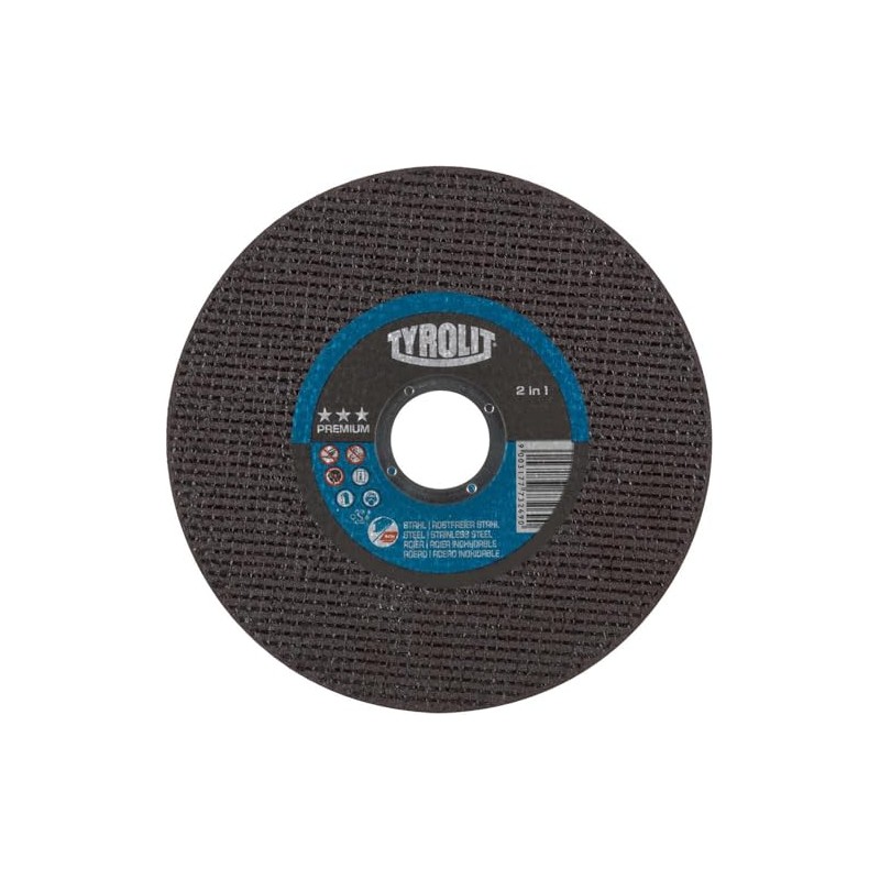 Tyrolit 34332798 Extra Thin 2-in-1 Premium Cutting Discs, 41, A60q-BFP,