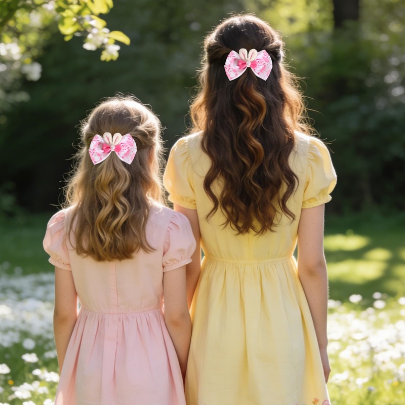Easter Hair Bow Clips for Women Party 2PCS