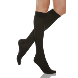 Relaxsan Microfibra 750M Knee Socks Microfibre Graduated Compression 70 Denier 12-17 mmHg, black