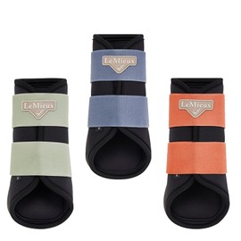 LeMieux Grafter Boots - Highly Durable - Soft Binding Edge - Soft, Lightweight & Breathable - New Strike Guard Design - Suitable for Front & Hind Legs - Two or Three Straps - Jay Blue - Large