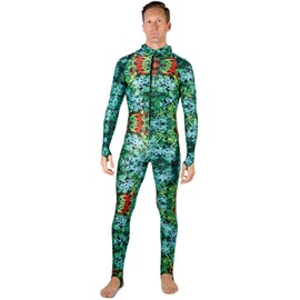 Tuga Men's Swim Dive Skinsuit, UPF 50+, Made in USA, Under The Sea, XL