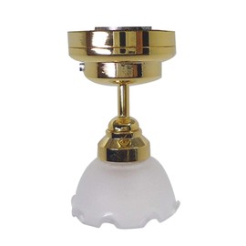 Sharplace 1:12 Dollhouse Ceiling LED Lamp Simulation Miniature Ceiling Light Dollhouse Furniture for Diorama Flower Shape