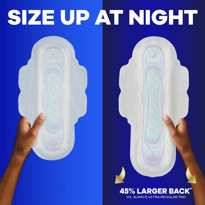 Always Ultra Thin Feminine Pads with Wings for Women, Size