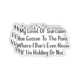 (3pcs) My Level of Sarcasm Has Gotten to The Point Sticker Funny Sayings Quotes Sarcastic Vinyl Decal for Tumbler Laptop Kindle Water Bottles Books Phone - Size 3x1.7 Inches