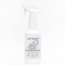Think Smarter Products Littley Toy & High Chair Cleaner with Hypochlorous Acid, Fragrance-Free, Made Without Ammonia, Bleach, Phosphates, Phthalates, or Dyes, 16oz Spray Bottle