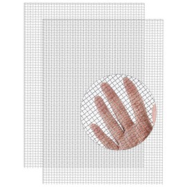 2Pack 5Mesh 10'' x 14'' Wire Mesh Screen, 304 Stainless Steel Anti-Rusted Mesh Screen, Sturdy Wire Diamaeter 0.7mm, Easy to Cut, Woven Sturdy Metal Mesh Sheets for Air Vent, DIY Project, Drainage