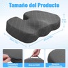 Cojin Ortepedico de Memory Foam para Asientos con Base Antideslizante,