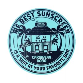 Caribbean Hobo Sticker decal Key West Havana Tropical Florida Best sunscreen bar