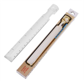 NICEYST Portable Hand Held Ruler 2X Magnifier Bar 6'' with 140 mm Measuring Scale Acrylic Magnifying Glass Reading Magnifier (MAGGLG000110XQ)