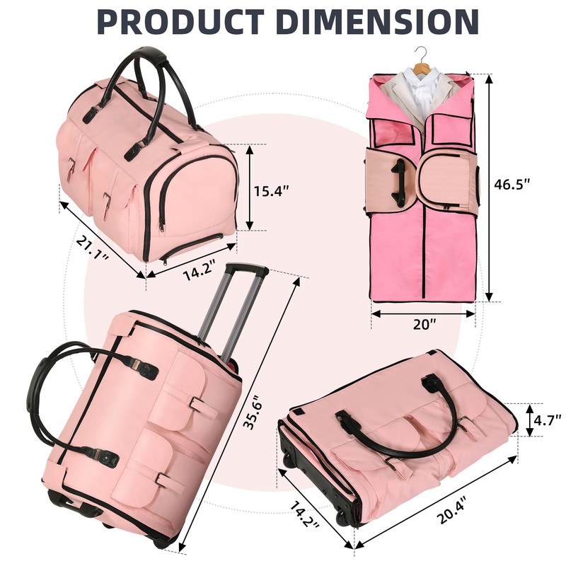 Shopsource Unisex Adult Garment Bag, Light Pink