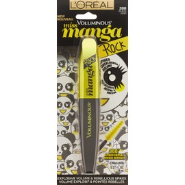 L'Oreal Paris Cosmetics Voluminous Miss Manga Rock Mascara, 388 Black, 0.27 Fluid Ounce