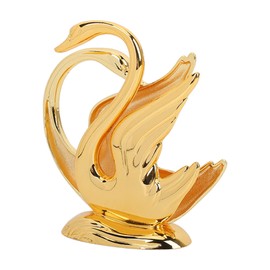 TOPINCN Servilletero Dorado, Servilletero de Cisne de Metal a Prueba de Herrumbre, Servilletero de Mesa Moderno Dorado Elegante, Soporte Dispensador de Pañuelos Duradero para el Hogar