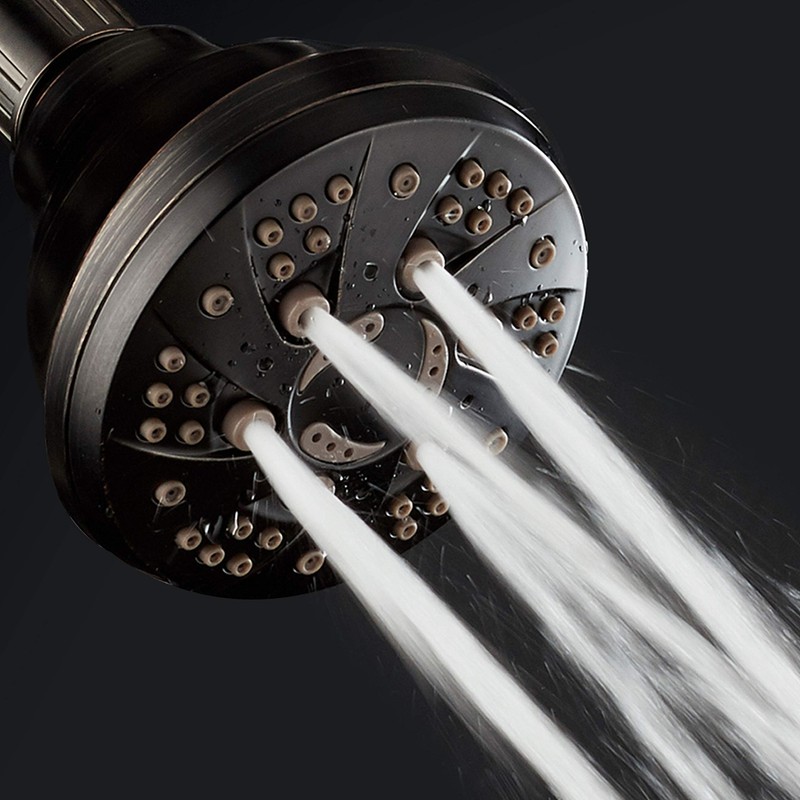 AquaDance Oil Rubbed Bronze High Pressure 6-Setting Spiral Shower Head