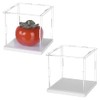 FINGERINSPIRE 2 Sets Clear Plastic Display Case 4.6x4.5x4.4inch Plastic Minifigures