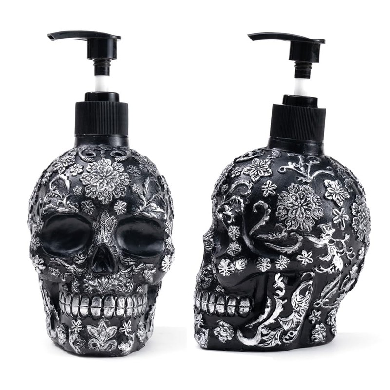 Skull Soap Dispenser with Rust Proof Pump, Refillable Liquid Hand