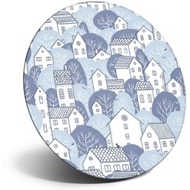 Destination Vinyl ltd Magnet for Refrigerator, Fridge - Pretty Tree House Pattern Cute Home for Office, Cabinet and Whiteboard, Magnetic Stickers, 24325