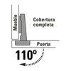 Hermex BIDI-110C, Bisagras bidimensional, 110°, cobertura completa, bolsa 2pzas