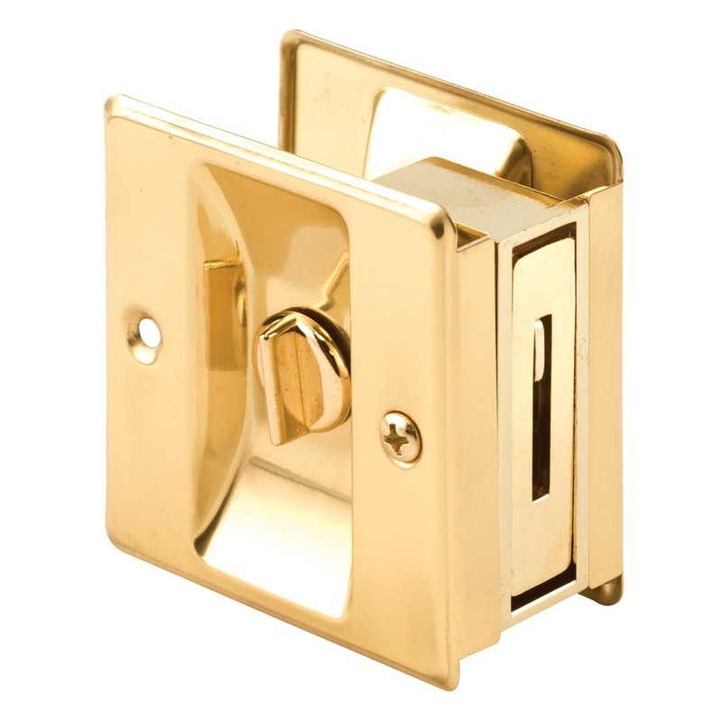 Prime-Line N 6771 Pocket Door Privacy Lock with Pull -