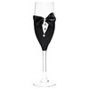 Bride and Groom Glass Champagne Flutes (Set of 2)