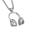 PAURO Men's Stainless Steel Music Headset DJ Headphone Pendant Biker