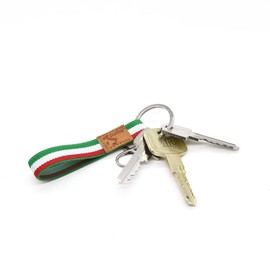 BDM Italy Flag Bracelet, Men and Women, Italian Flag and Leather, Elastic and Washable, 18-20 cm