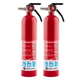 First Alert Home1-2, Standard Home Fire Extinguisher, Red 2pk