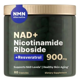 NAD+ Suplemento para enfoque energético antienvejecimiento y nicotinamida ribósado resveratrol