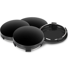 CUEMOON Set of 4 Wheel Centre Caps, Hub Caps, OD 60 mm, ID 56 mm, Wheel Hub Caps, Universal Car Tuning Accessories for Vehicle, Car Wheel Hubs, Plastic Covers