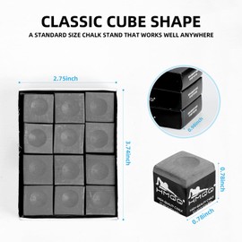 HMQQ Billiards Chalk (Gray Set of 12)