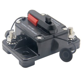 RKURCK 12-42V DC 250 Amp Circuit Breaker for Trolling Motor Auto Car Marine Boat Bike Stereo Audio Terminal Inline Fuse Inverter Manual Reset Fuse Holder 250A