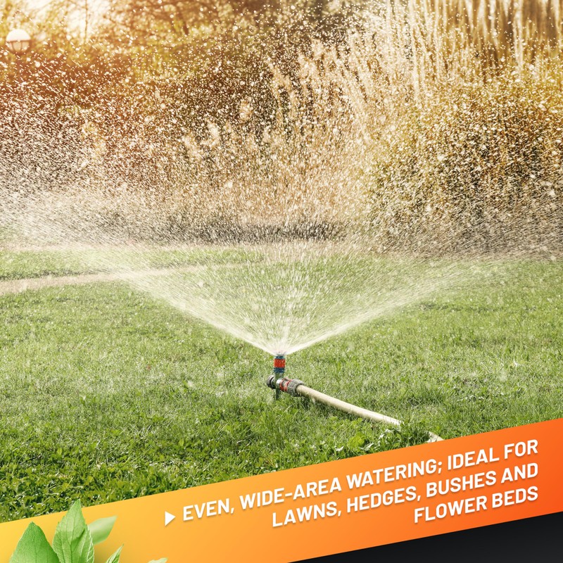 GRÜNTEK Circular Arc Lawn Sprinkler with Adjustable Irrigation Area and