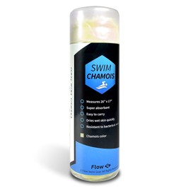 Flow - Toalla de gamuza para natación, 26 x 17 pulgadas, color amarillo