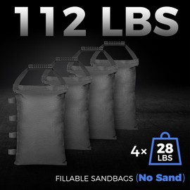 112 LBS Sand Bags for Canopy Legs, Sandbags for Pop Up Canopy Tent, Sandbags for Weight - Heavy Duty Canopy Weight Bags for Advertising Sunshade Gazebos Outdoor Patio Umbrella Pergolas (Unfilled)