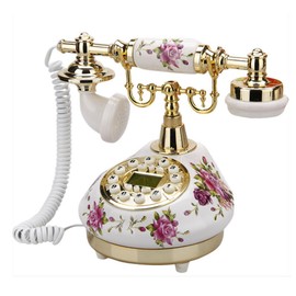 TelPal Retro Vintage Antique Telephone Old Fashioned with Push Button dial for Home Decor