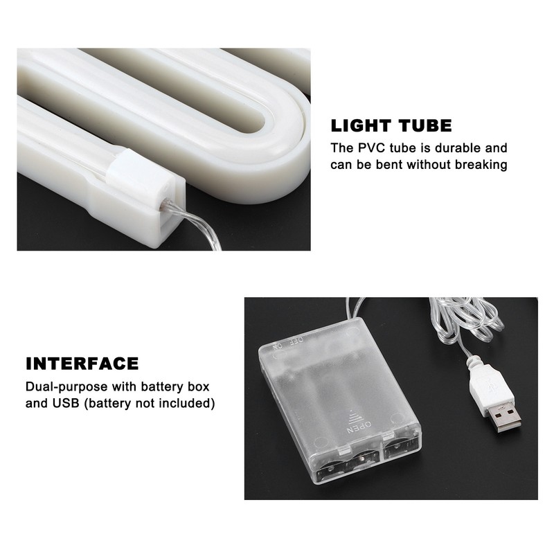 Bulb Shape Neon Light LED Sign for Wall Decor Party