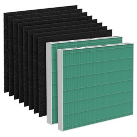GoKBNY 2-Pack AP-1512HH True HEPA Replacement Filter, Compatible with Coway AP-1512HH Mighty Purifier, Part# 3304899, with 8 Extra Carbon Filters-Green Version