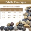FANTIAN 20 lb Natural Bulk Stones Mexican Beach Pebbles, 3-4