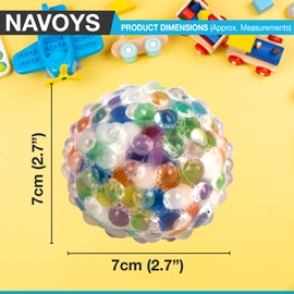 Rainbow Bobble Beaded Stress Ball - Multi-Coloured, Textured, Stress Relief, Novelty Fidget Toy, Sensory Squeeze Toy, ADHD, Anxiety Therapy, For Kids & Adults