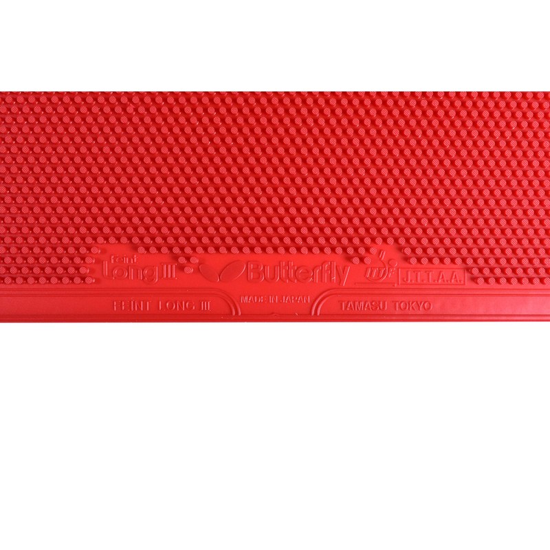 Butterfly Feint Long III OX Rubber Sheet (Red)
