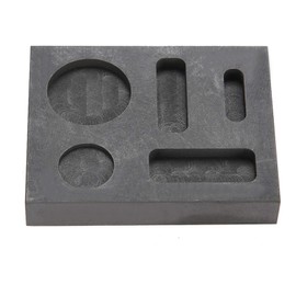 Black Heat Resistant Graphite Crucible, Crucible Mold, Stability 5 Groove for Metal Metal