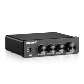 AIYIMA A01 100W +100W TPA3116 Stereo Amplifier 2.0/2.1 Channel Class D Audio Amp Receiver with 3.5mm AUX Output + DC24V Power Adapter for Home Audio Speaker