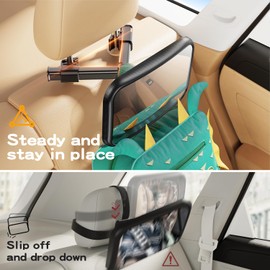 TAZENI Baby Car Mirror for Baby Hook Clip Design Never Shake Baby Mirror for Car Seat Mirror Rear Facing Newborn Essentials Easy Install Back Seat Mirrors for Car Clear View ShatterProof Crash Tested