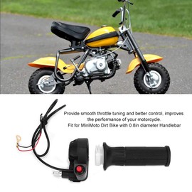 Akozon Motorcycle Throttle Grips with Stop Switch Gas Accelerator for 47cc 49cc Mini Moto Dirt Bike Handlebar