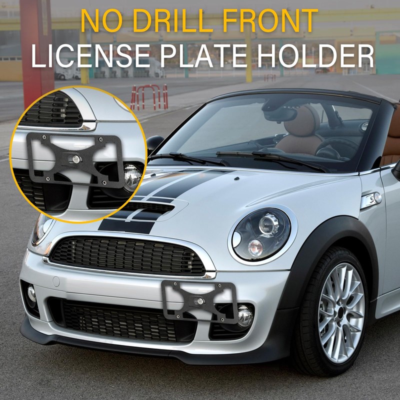 No Drill License Plate Holder Compatible with Mini Countryman (R60)